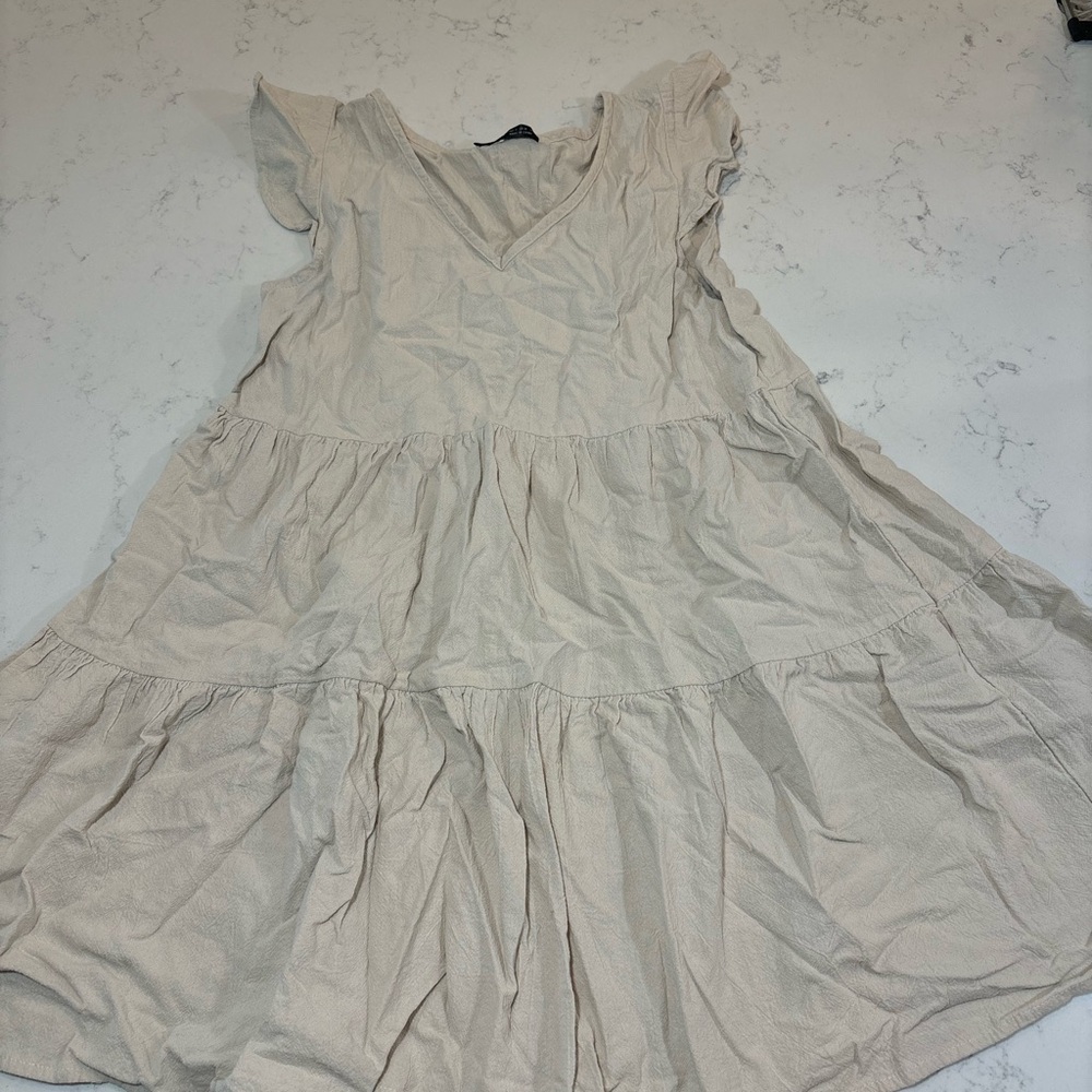 SHEIN cream flowy dress